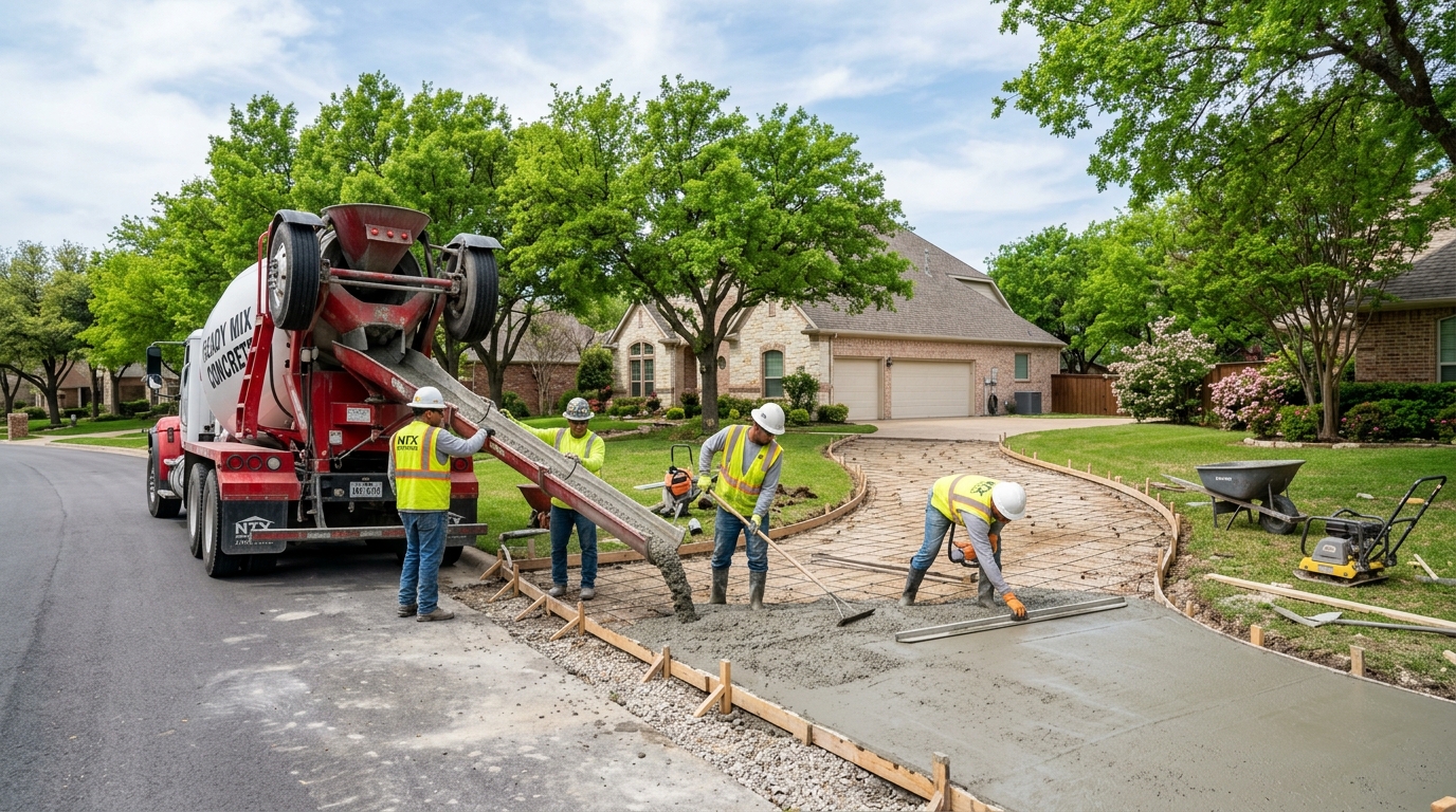 Best Time of Year to Pour Concrete in North Richland Hills, TX