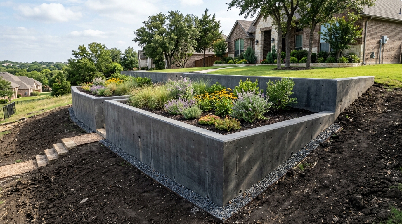 Retaining Wall Solutions for North Richland Hills Sloped Yards